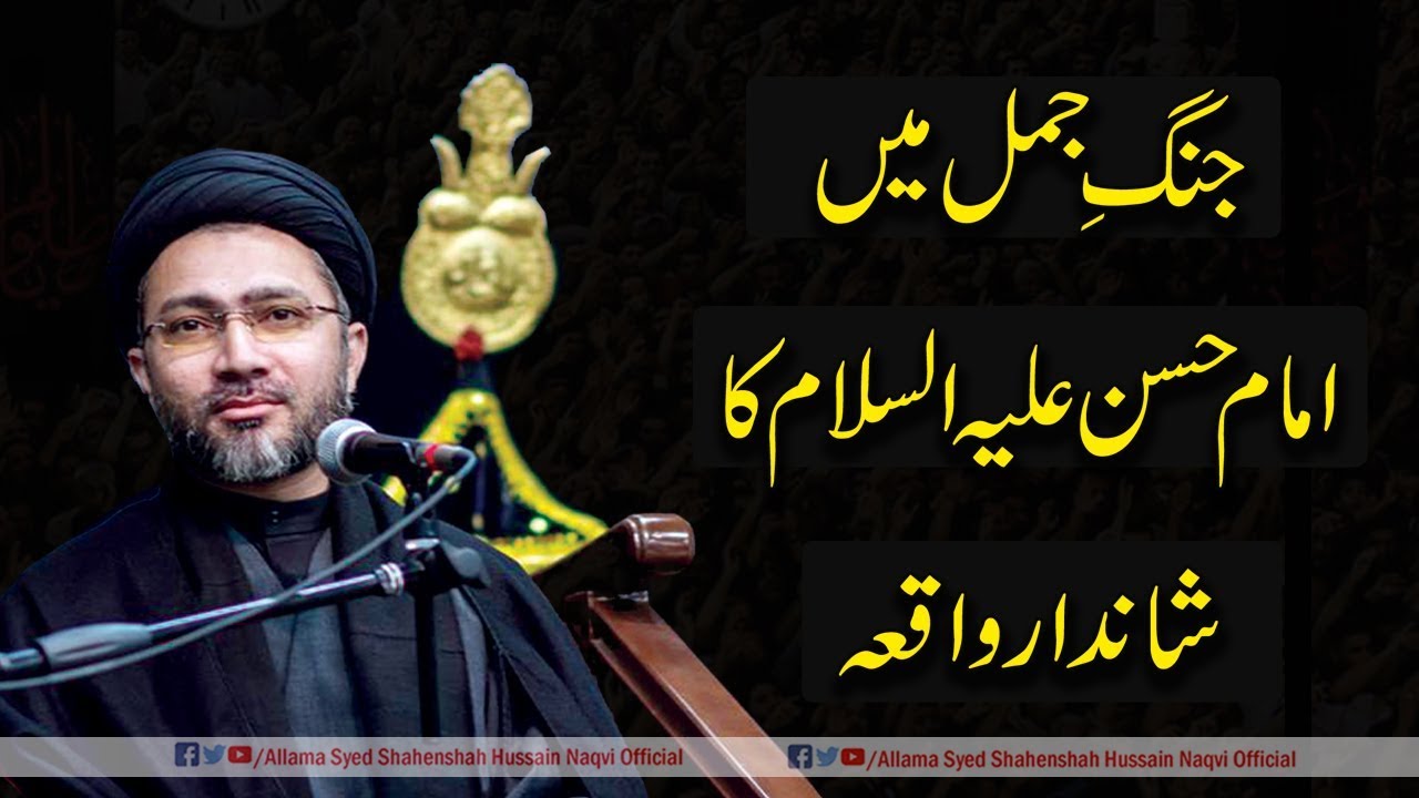 Jhan-e-Jamal me Imam Hassan a.s ka Shandar waqia by Allama Syed Shahenshah Hussain
