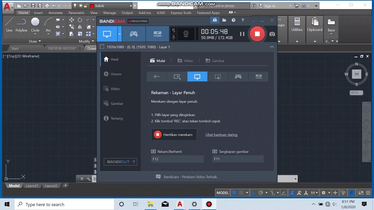 Tutorial Autocad | Membuat Pola Lantai 1