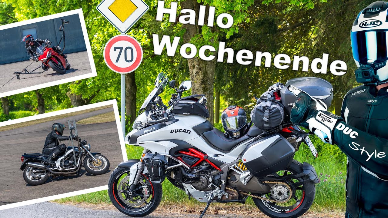 Camping mit Motorrad ☞ Anfahrt zum Schr&auml;glagentraining ☞ Freunde treffen Spa&szlig; haben