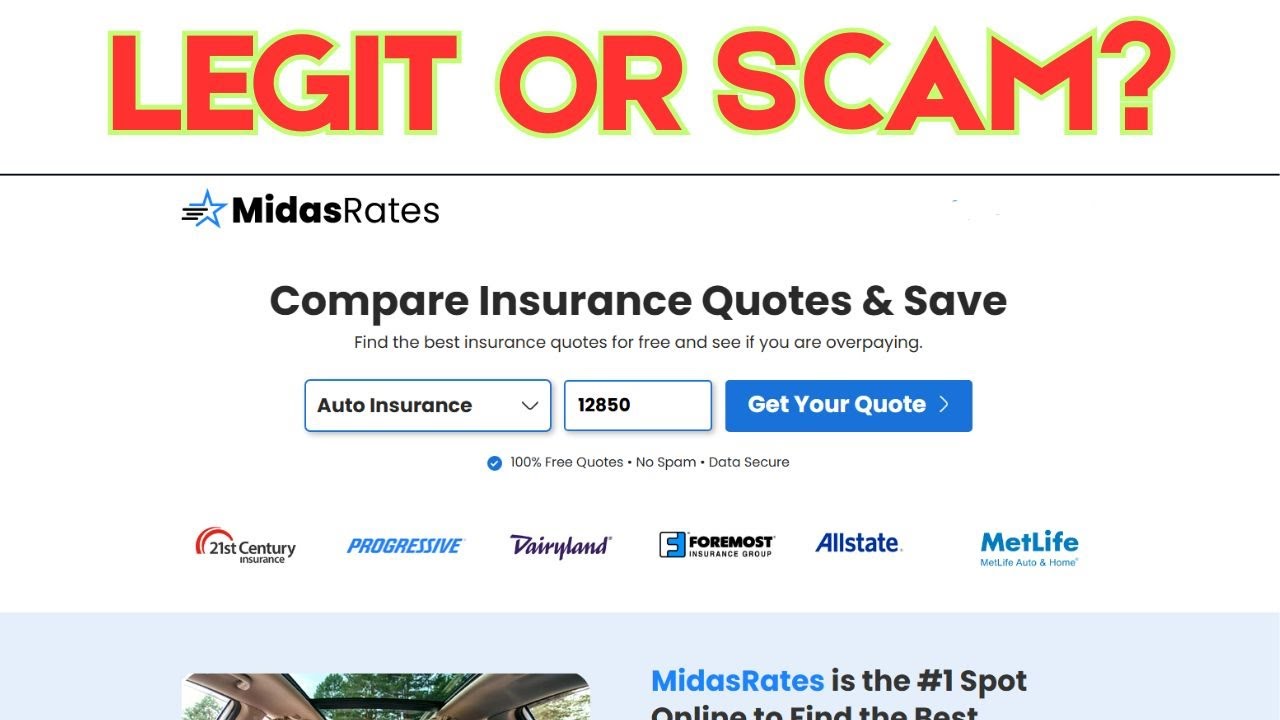 Midas Rates Insurance Reviews - Is Legit or Scam?