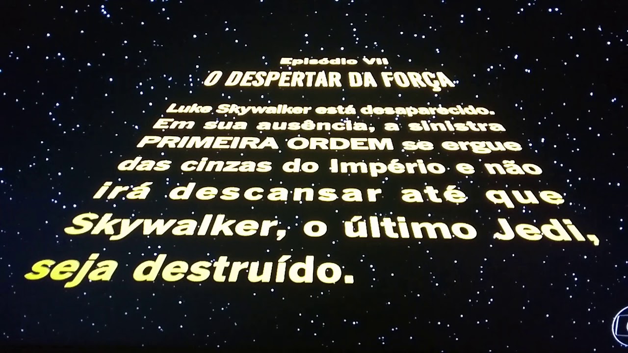 Globo: Abertura de Star Wars na Tela Quente.