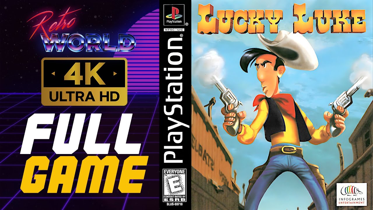 Lucky Luke (PS1) | Longplay | No Commentary 4K