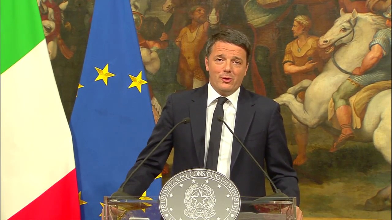 Conferenza Stampa del presidente del Consiglio Renzi