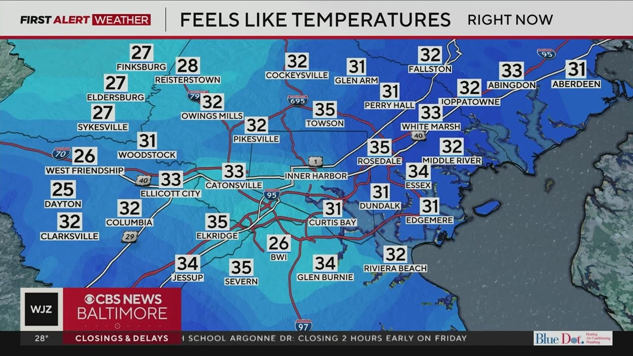 Snow in Maryland Friday before frigid temperatures this weekend