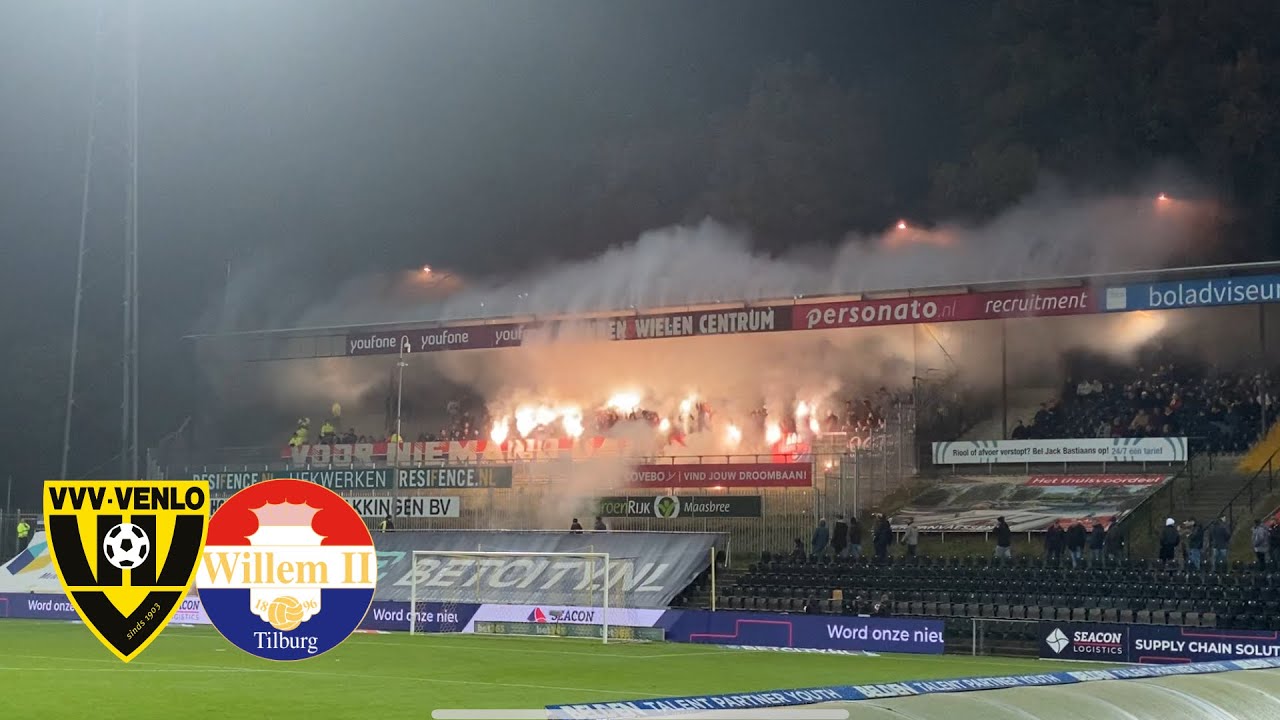 VVV Venlo vs. Willem II TIlburg | Pyroshow, Red Card, Goals and great atmosphere