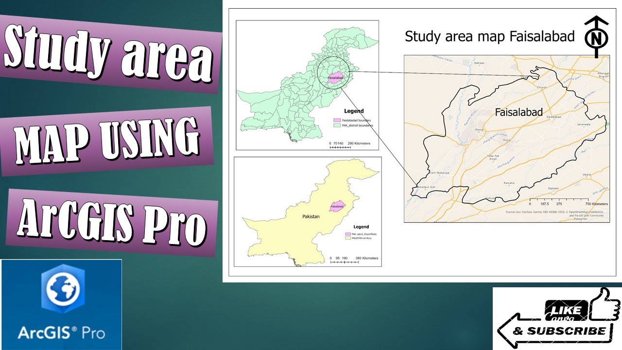 ArcGIS Pro Study Area Mapping Tutorial | How to Create a Map Layout Step by Step