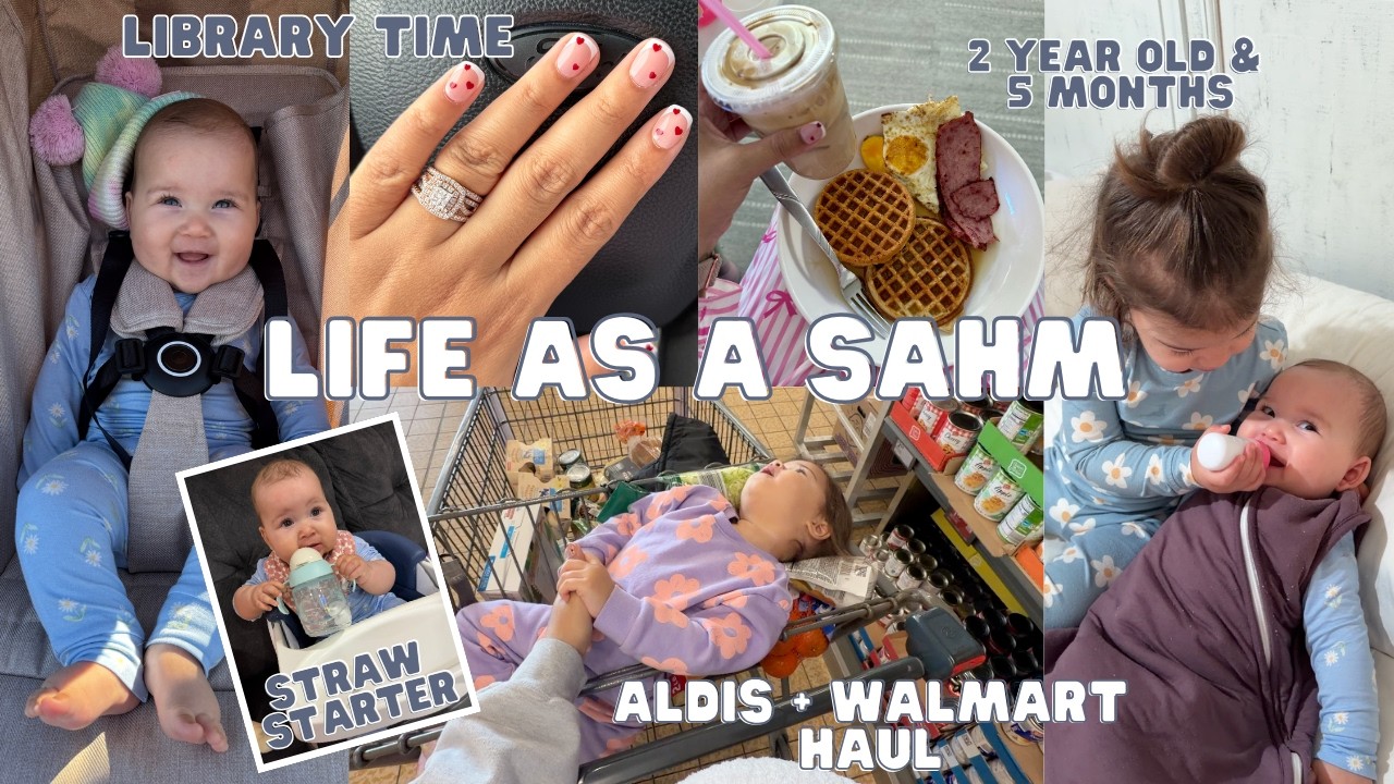 Week in My Life as a SAHM 💕👧🏻📚🍼 Library time, shop with me @ Aldi + Walmart haul, life w/ a toddler