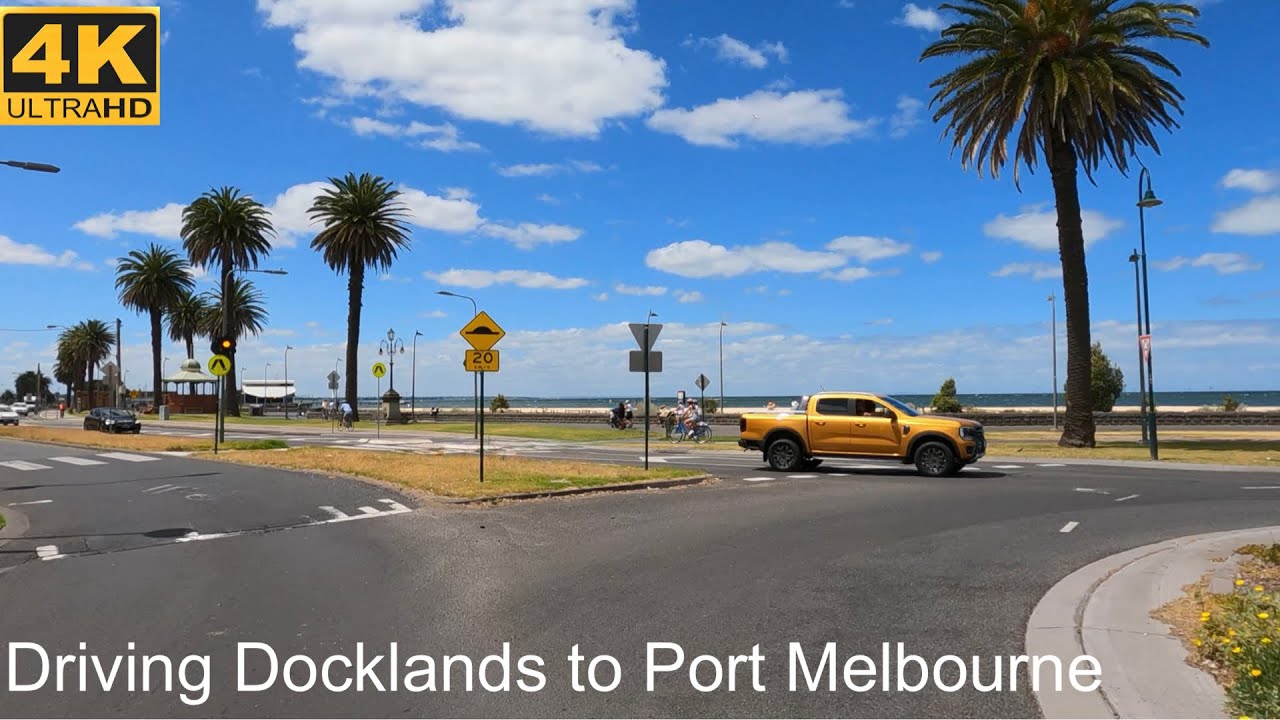 Driving Docklands to Port Melbourne | Melbourne Australia | 4K UHD