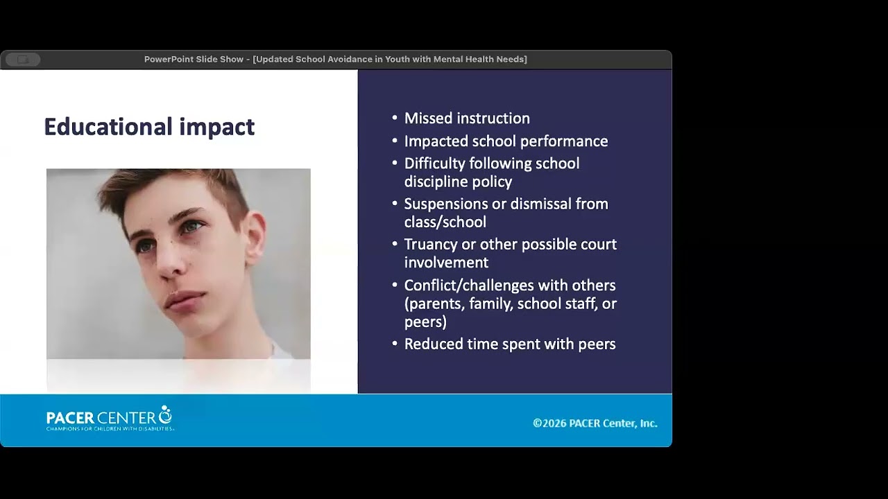 School avoidance and mental health needs