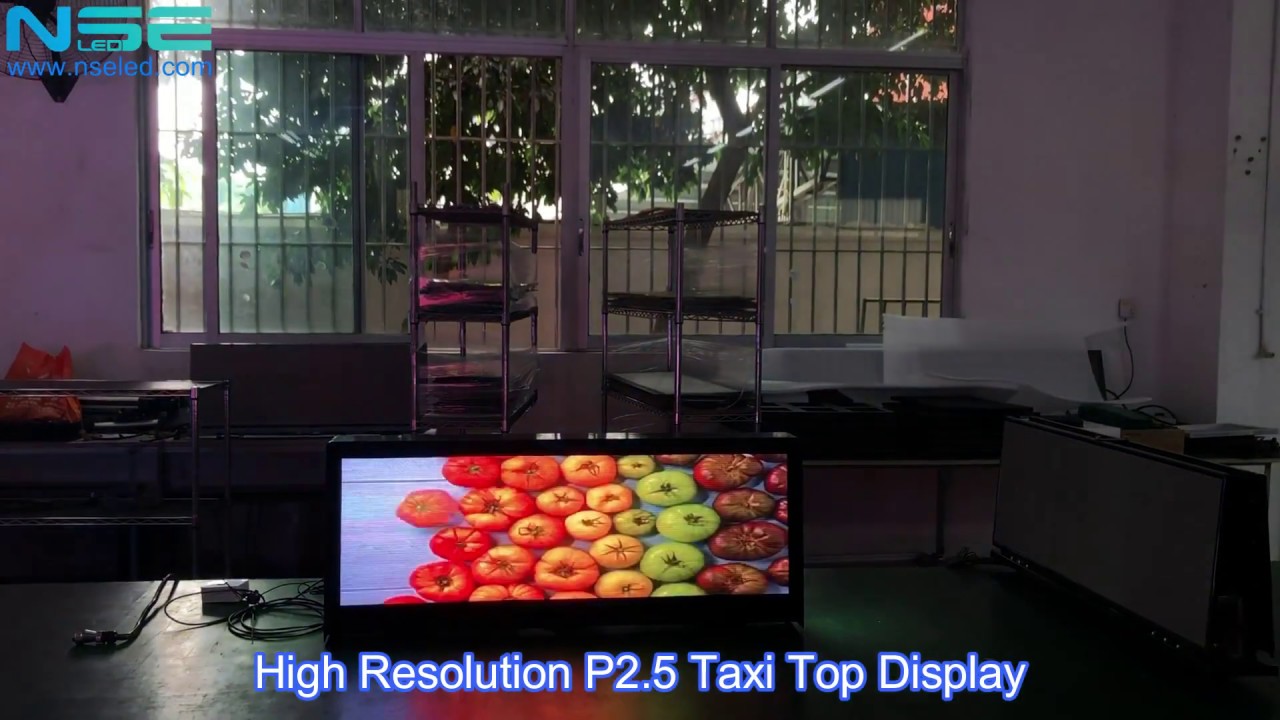 NSE Double Side & High Brightness P2.5 Advertising Taxi Top Display
