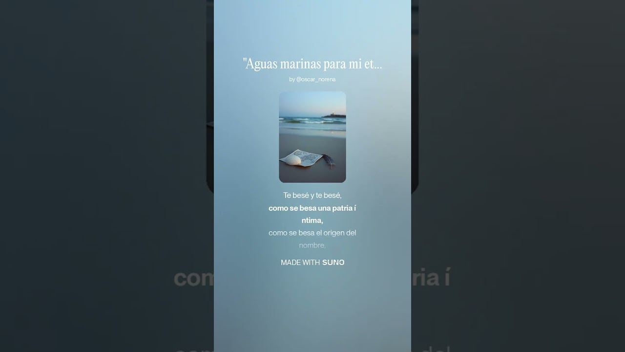 Aguas marinas para mi eternidad”