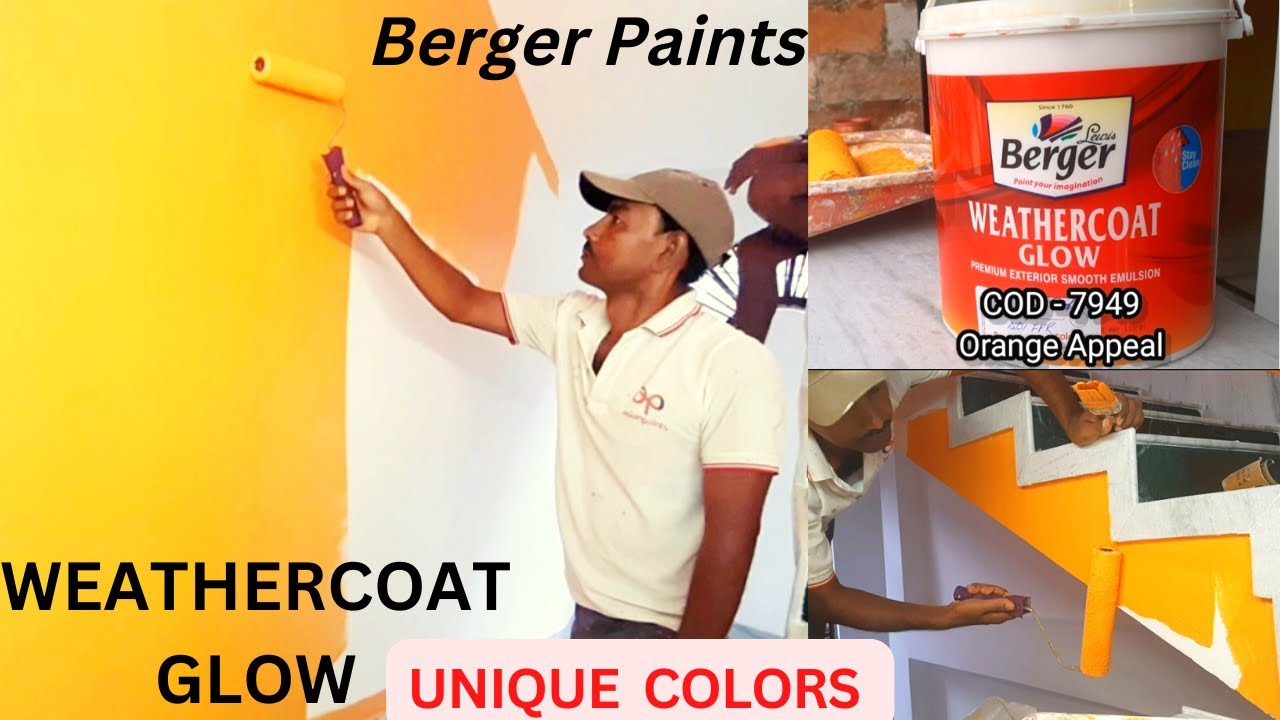 NEW HOME PAINT !! BERGER PAINTS COLOR !!  WEATHERCOAT GLOW COD 7948 !! UNIQUE COLORS !!
