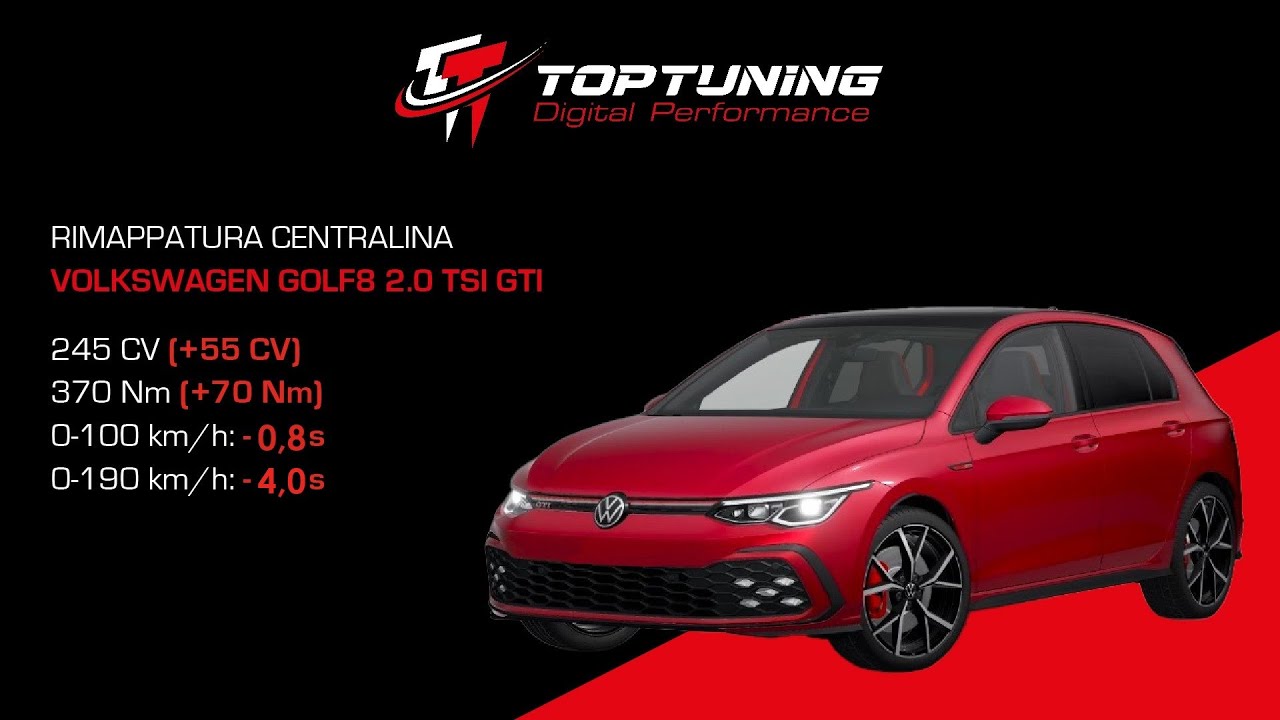 RIMAPPATURA CENTRALINA VW.GOLF8 TSI #GTI 245CV - TopTuning Peschiera del Garda