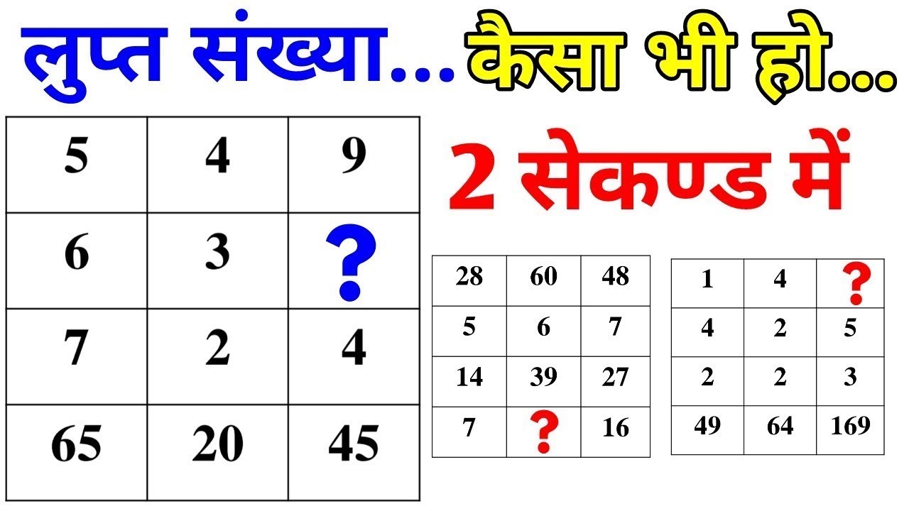 FIND MISSING ONE-02 || लुप्त पद ज्ञात करे || ONLY JUST 2 SECONDS || हवा में सीधा उत्तर