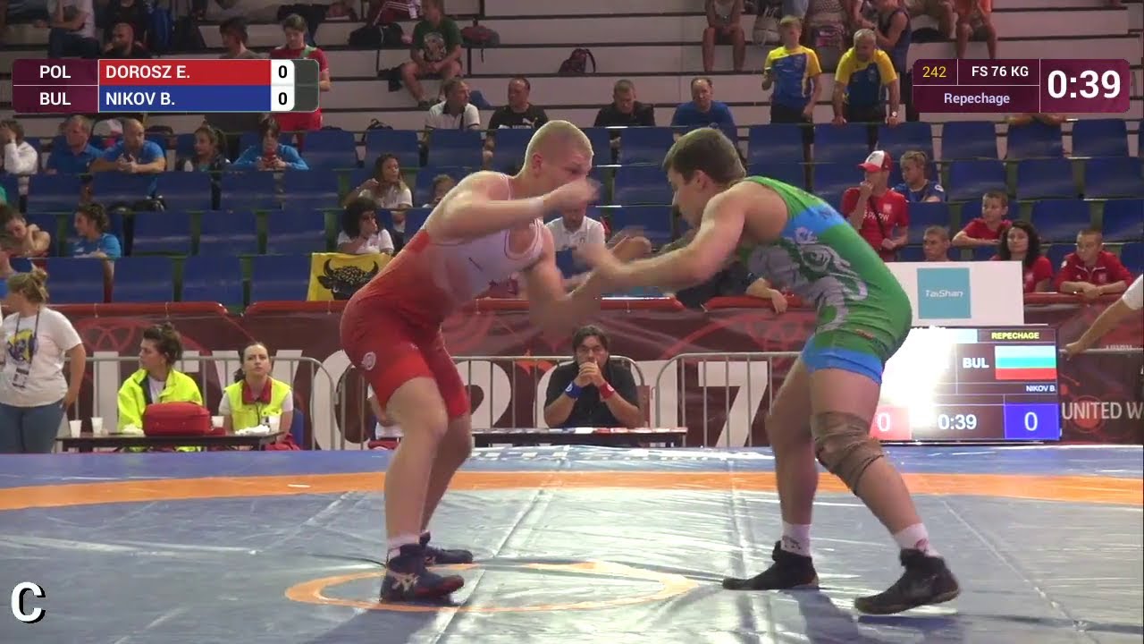 Repechage FS - 76 kg: B. NIKOV (BUL) df. E. DOROSZ (POL) by VPO1, 9-8