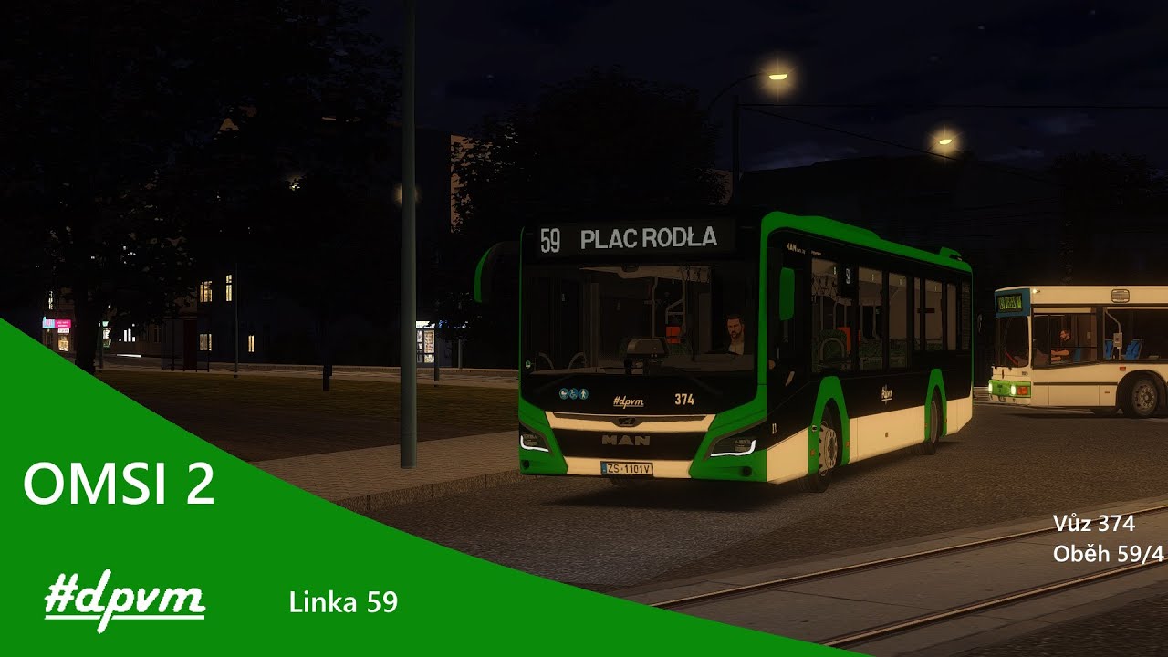 OMSI 2 #48 | Fikcyjny Szczecin linka 59 | Zase Štětín s MANem a brzdícími AIčky