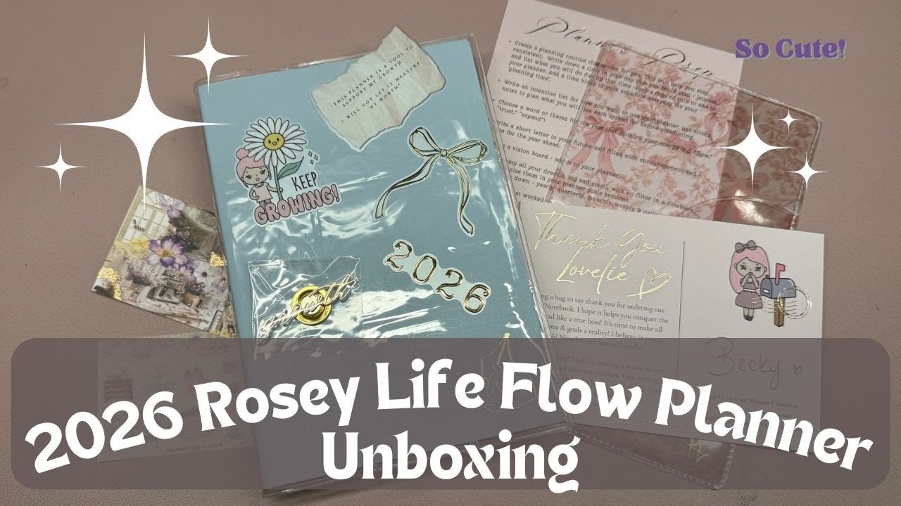 Распаковка планировщика на 2026 год ✨ | Rosey Life Flow B6 | Первая часть моей новой системы на 2...