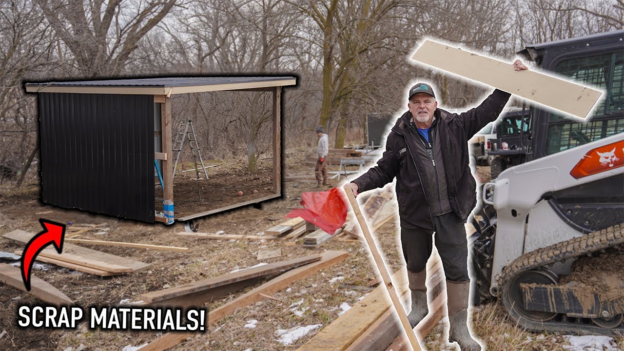 Building a LUXURY DIY Shed Out of Scrap Materials! (Part One)
