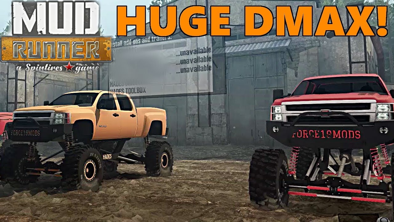SpinTires Mud Runner: MODS - MASSIVE DURAMAX! But Can it go Mudding?