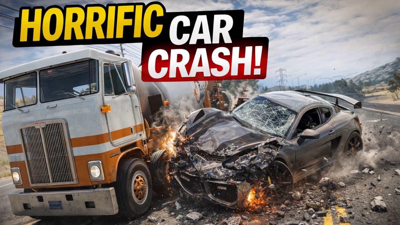 Realistic High-Speed Car Crashes in BeamNG.drive #52 | Ultra Detailed Crash Compilation