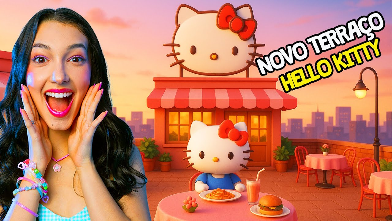 O RESTAURANTE DA HELLO KITTY GANHOU UM TERRAÇO