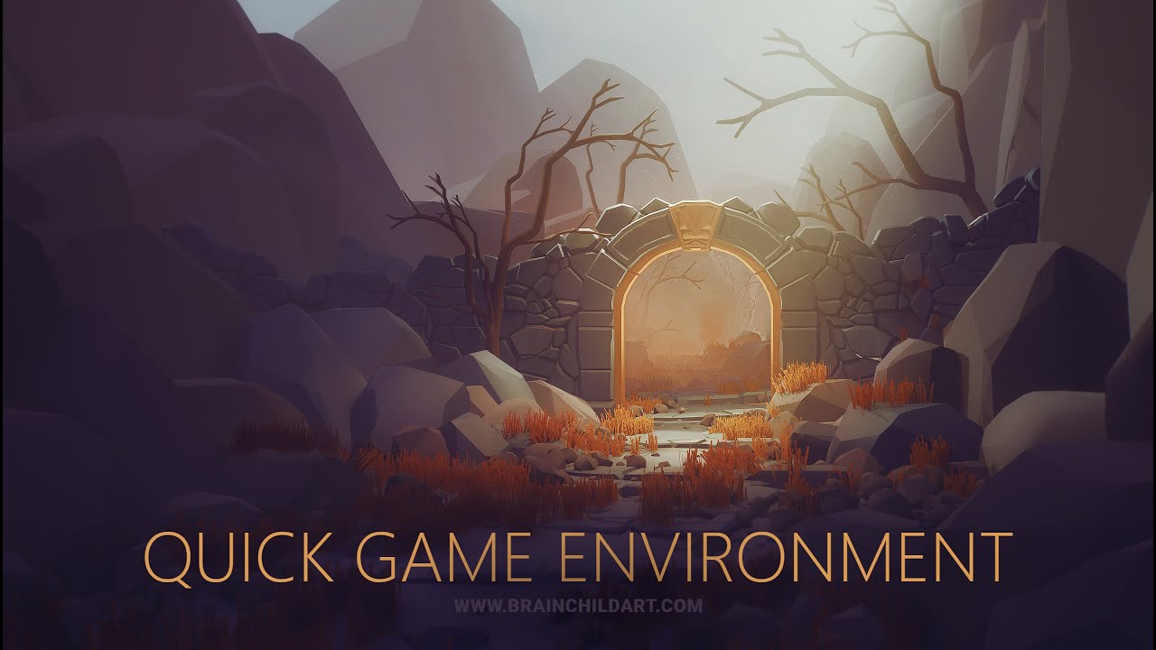 3D Game ENVIRONMENT | Blender & UE5 | 3D Stylized Illustration