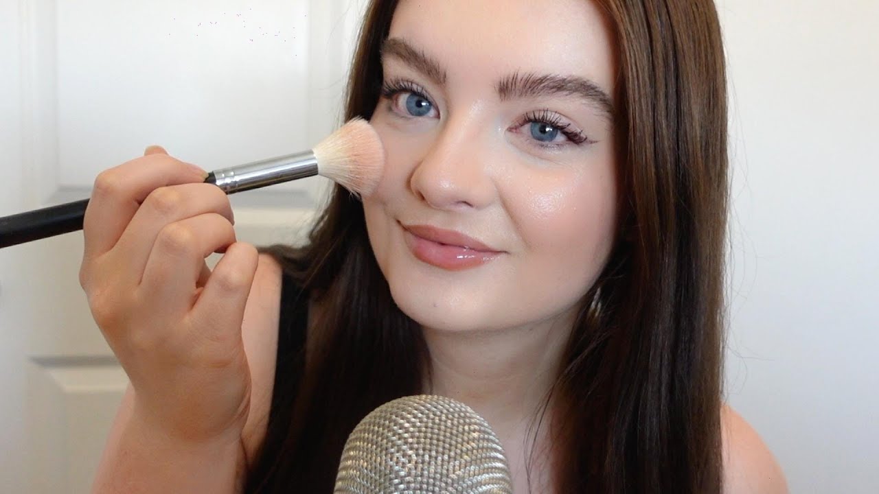 ASMR Chit-Chat Doing My Makeup (close whispers, makeup sounds)