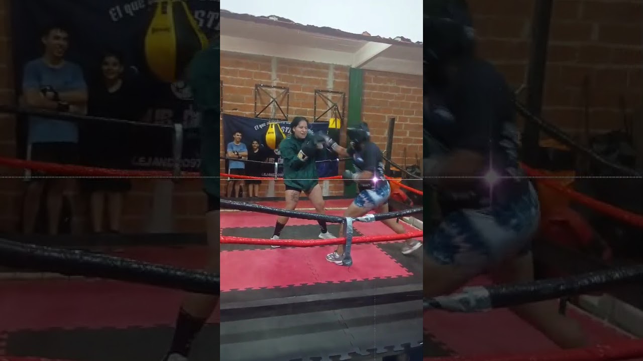 Sparring tranquilo con la compañera En el team monzon