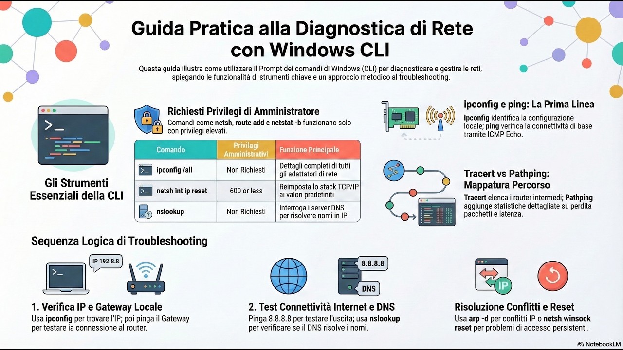 Analise e gestione delle reti utilizzando la shell windows