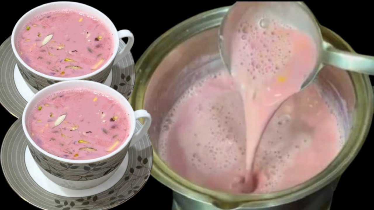 Pink Tea Recipe| How To Make Pink Tea Kashmiri Chai At Home| Authentic Kashmiri Chai Recipe