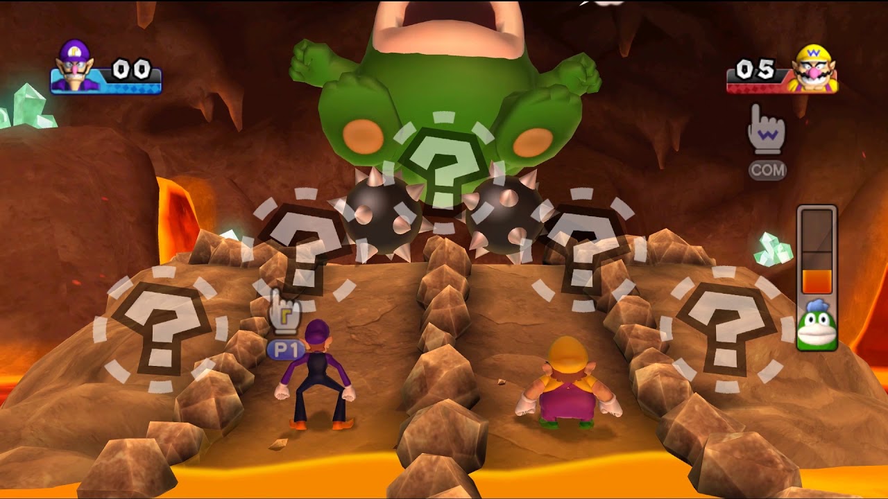 Mario Party 9#Magma Mine #waluigi vs Wario