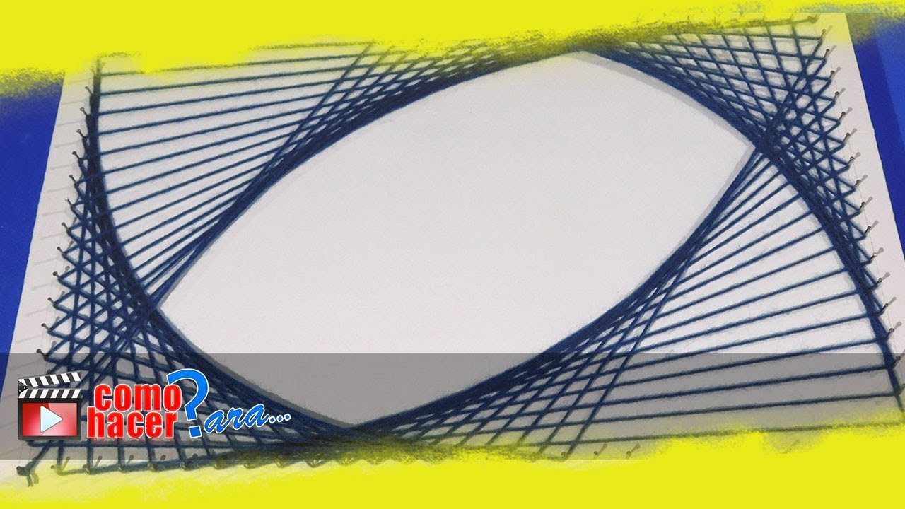 Como elaborar un Cuadro Geom&eacute;trico con Hilos Tenzados. Arte de Cuerdas