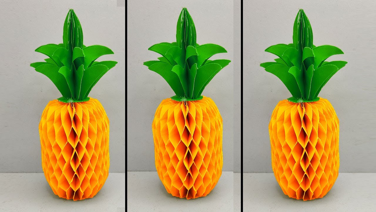 DIY Easy Paper Crafts Pineapple | Crafts With Paper Easy | Simple Paper Pineapple