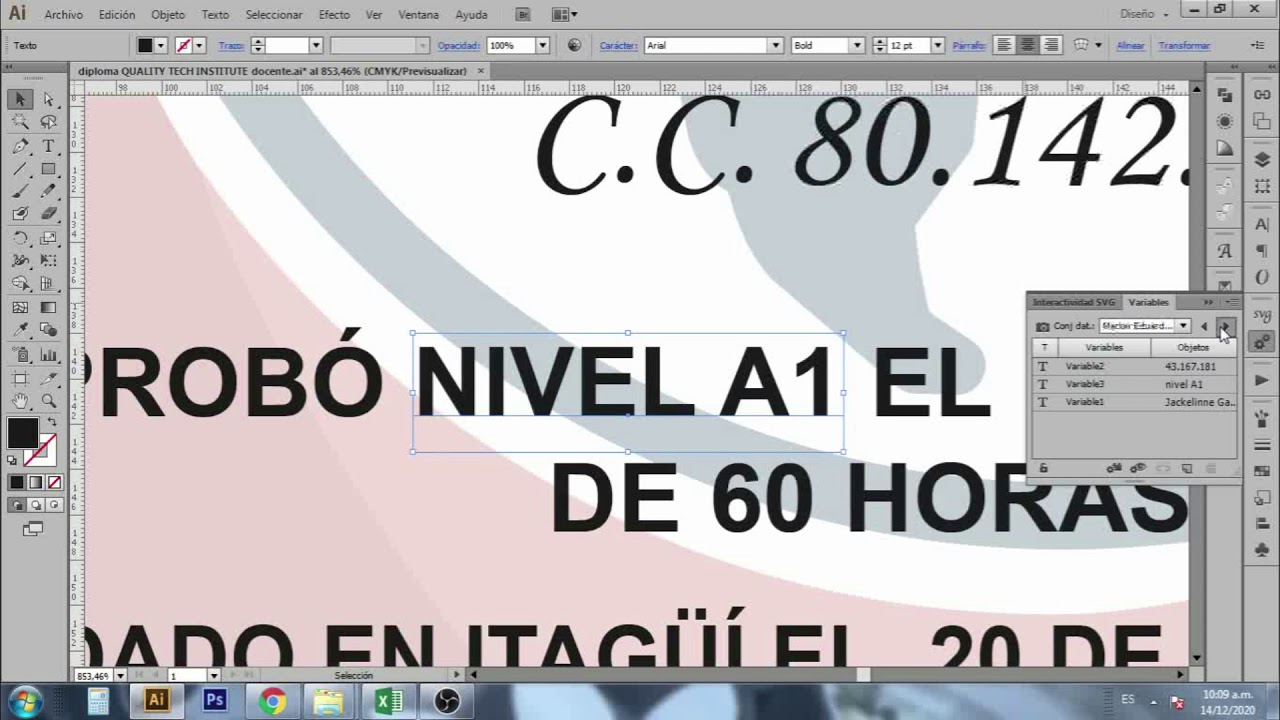 Automatizar diplomas en illustrator