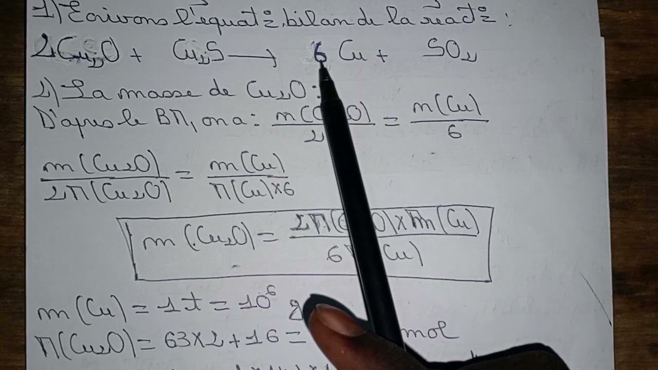 Exercices corrigés sur les réactions chimiques ( 2ndeS)