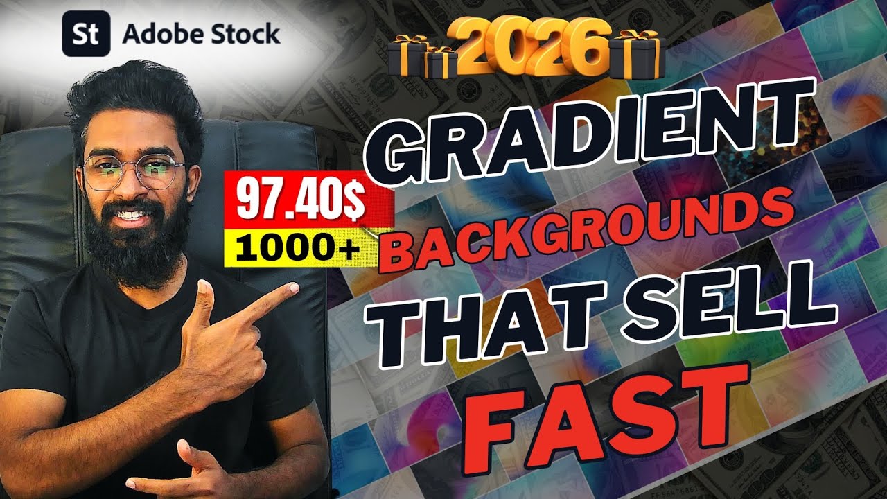 Adobe Stock Contributor Sinhala How to Create Gradient Illustration 2026