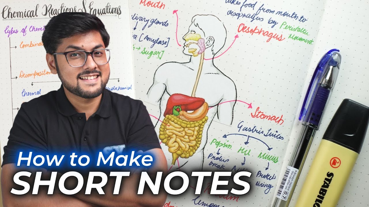 How to Make Short Notes for Boards📚 & Competitive Exams⚡️ + Best NoteTaking Stationery ✨StudentYard
