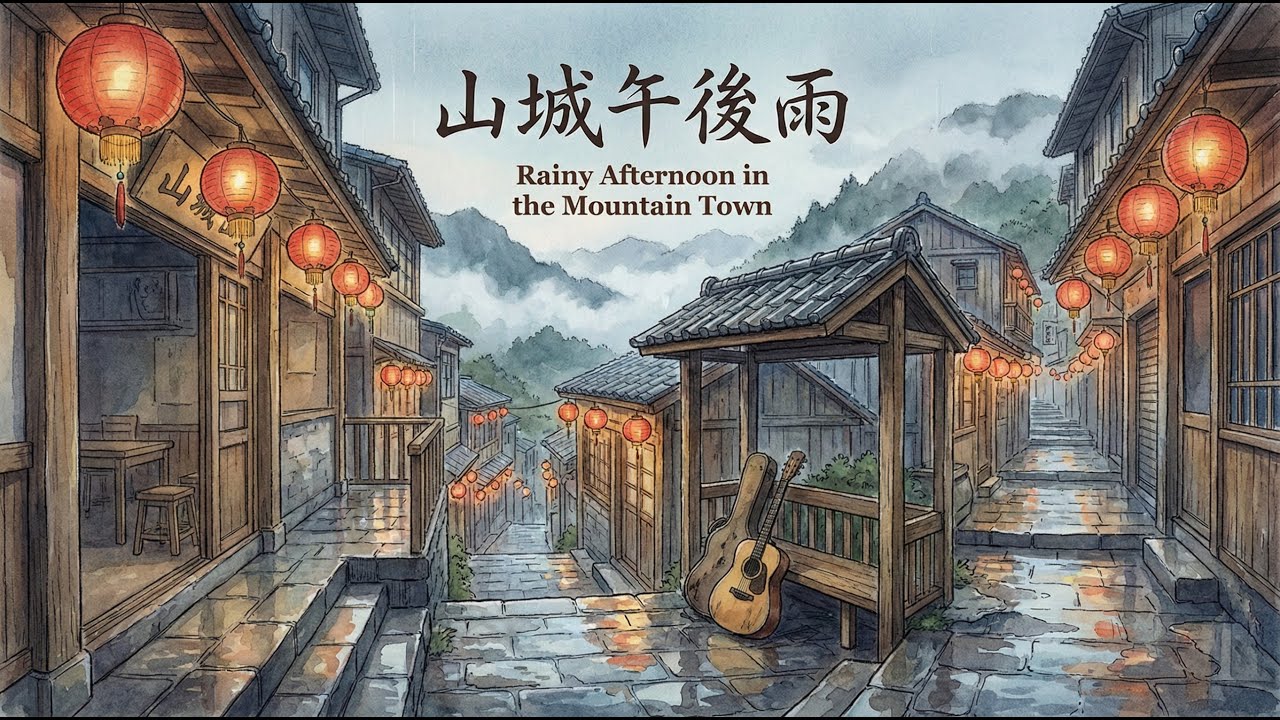 1 Hour Guitar Music 🇹🇼 一小時吉他 | 山城午後雨 Mountain Town | 懷舊 Nostalgia | Relax, Sleep, and Reading | BGM