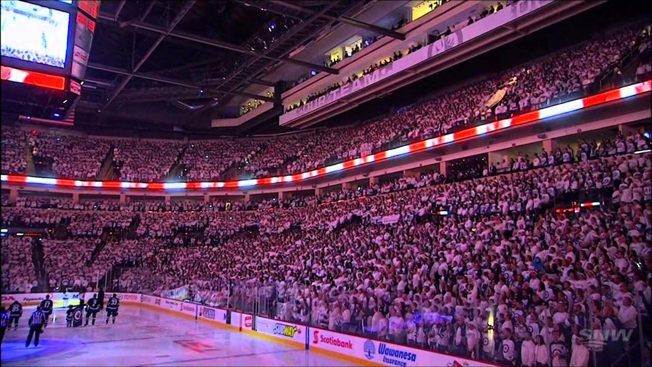 NHL Playoffs Winnipeg Jets Pregame Don Cherry and Anthems  April 20th, 2015