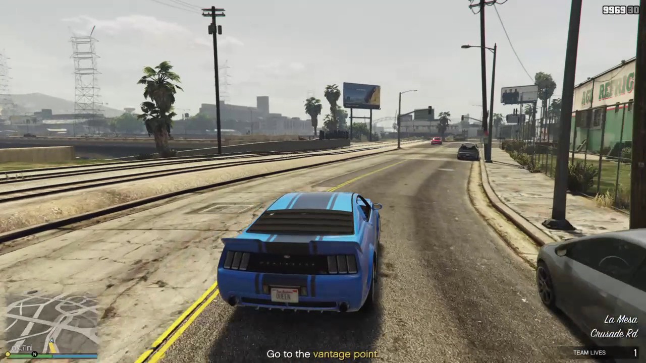 SPAWN LOCATION FOR THE CUSTOMIZED BLUE DOMINATOR, GAUNTLET, SABRE TURBO AND RUINER IN GTA5 ONLINE.