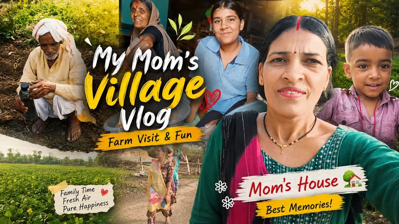 A Day at My Mom's Village ❤️🌾 | Farm Visit, Family Fun & Village Life Vlog | Indian Village