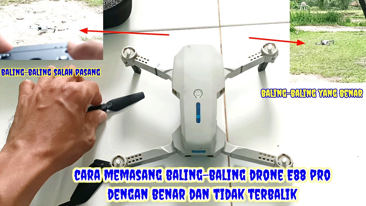 CARA MENGGANTI DAN MEMASANG BALING-BALING DRONE E88 PRO BAGI PEMULA DENGAN BENAR | arrie CHANNEL