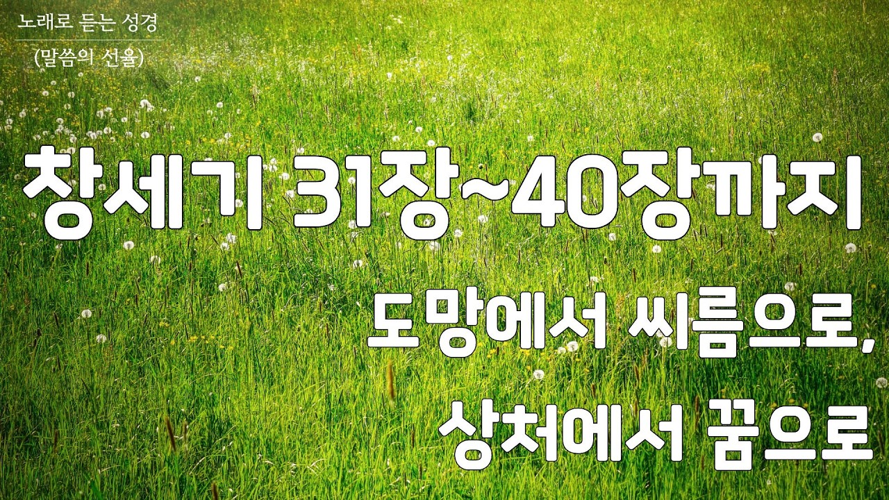 [창세기 CCM] 창세기 31장에서 40장까지 | 도망에서 씨름으로, 상처에서 꿈으로 | 노래로 듣는 성경(말씀의 선율)