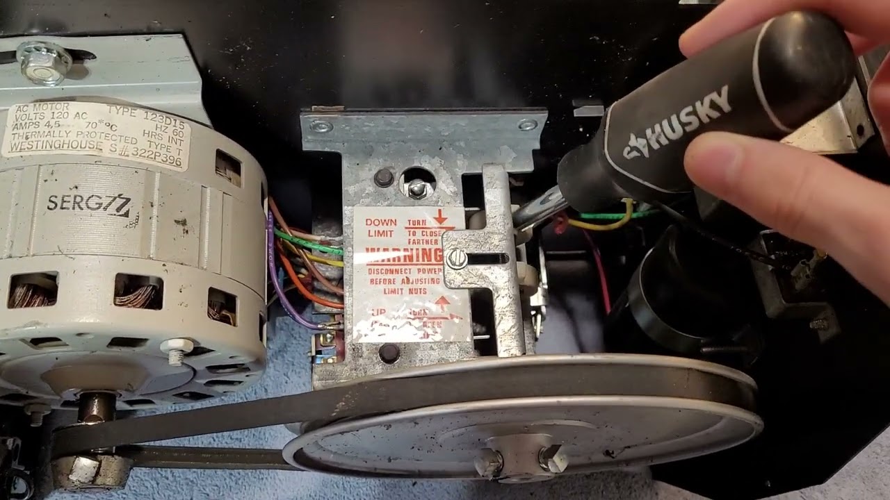 How to Adjust Limits on Old Chamberlain/LiftMaster/Sears V-Belt Drive Garage Door Openers