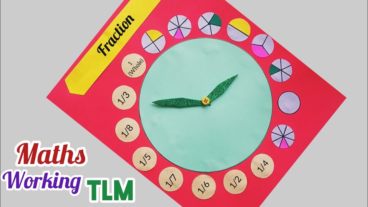 Fraction Maths Working Model/ Fraction Maths TLM/ Fraction Maths Chart Easy/ Maths Project/Maths TLM