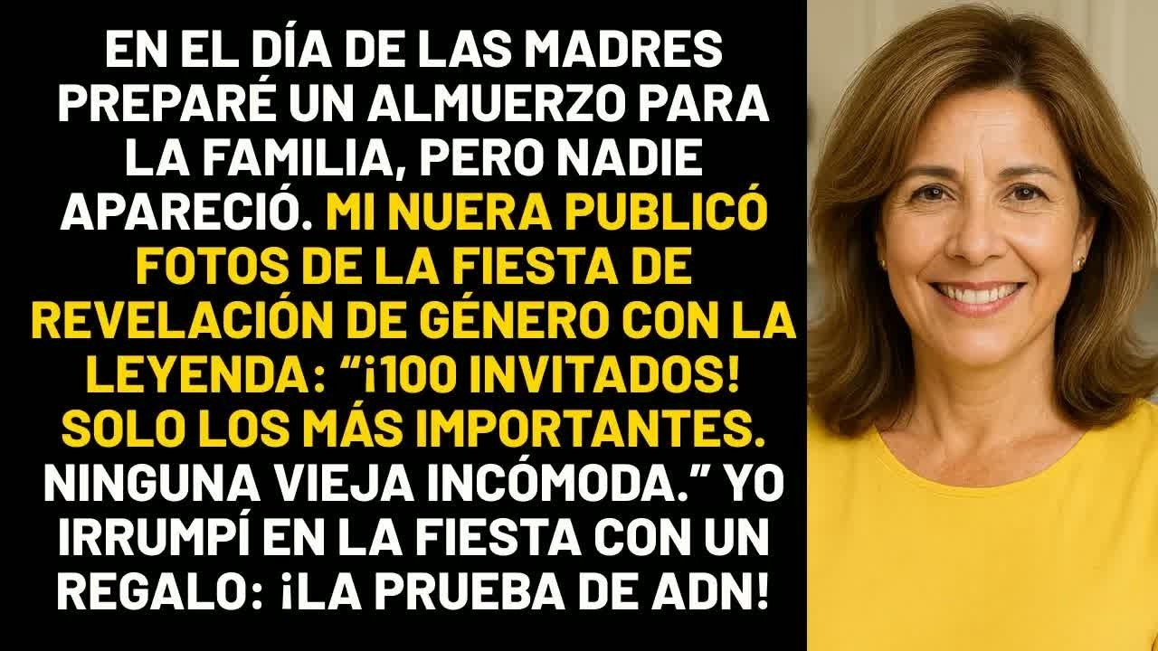 En el Día de las Madres preparé un almuerzo para la familia, pero nadie apareció  Mi nuera publi