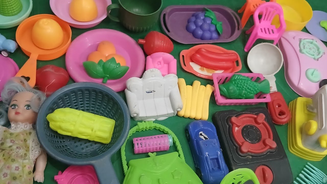 Satisfying with unboxing #colr full miniature barbie kitty kitchen masheen set toys #asmr #video 😍 😋