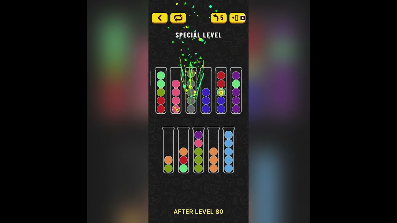 Ball Sort Special Level - Locked Ball (after Level 80)