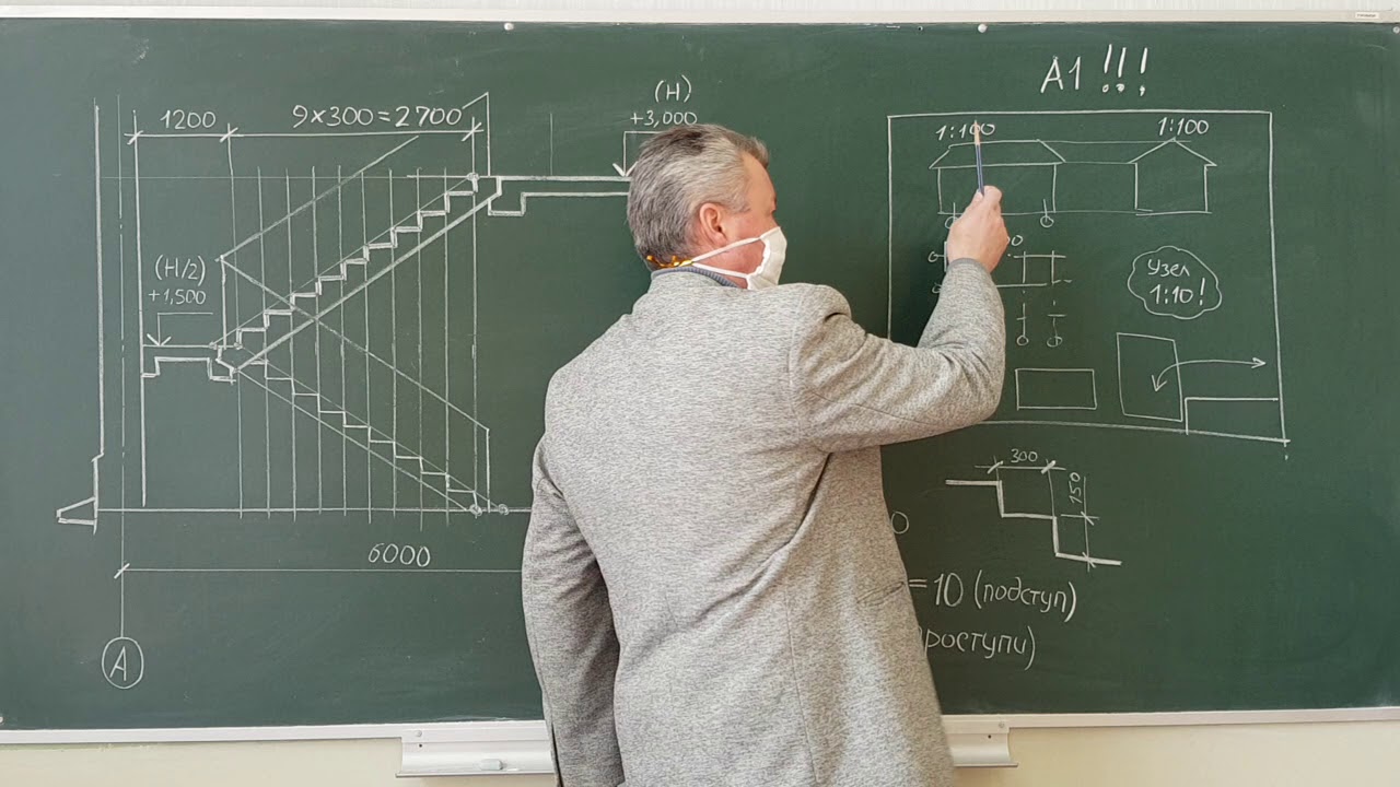 Строительный чертеж. Конструктивный узел и таблицы.