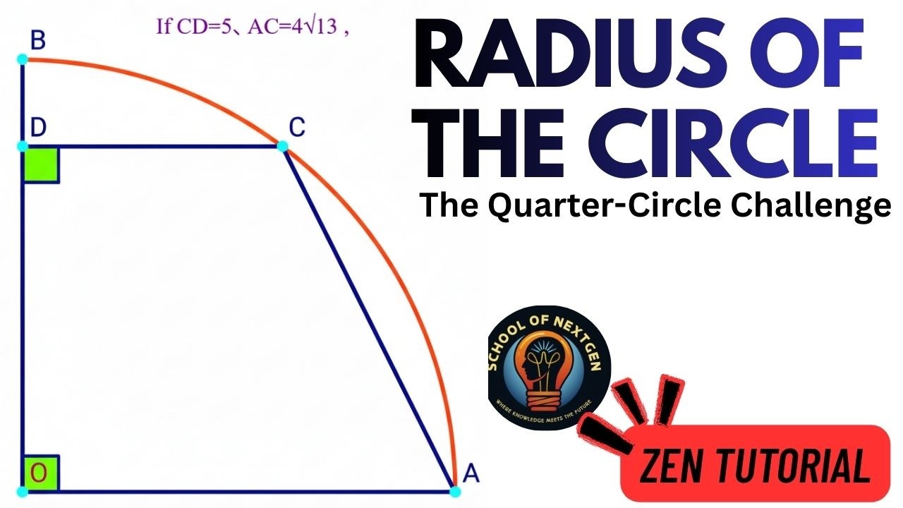 Radius of the circle | Unlocking the Circle Geometry Challenge: Can You Solve It?